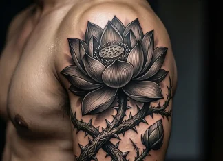 20 Masculine Flower Tattoo Ideas Blending Strength with Floral Detail