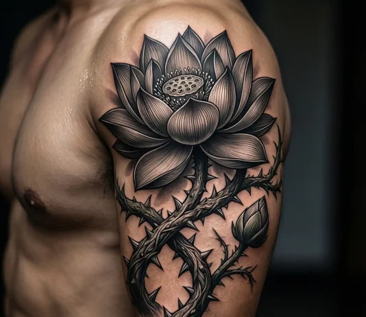 20 Masculine Flower Tattoo Ideas Blending Strength with Floral Detail