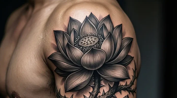 20 Masculine Flower Tattoo Ideas Blending Strength with Floral Detail