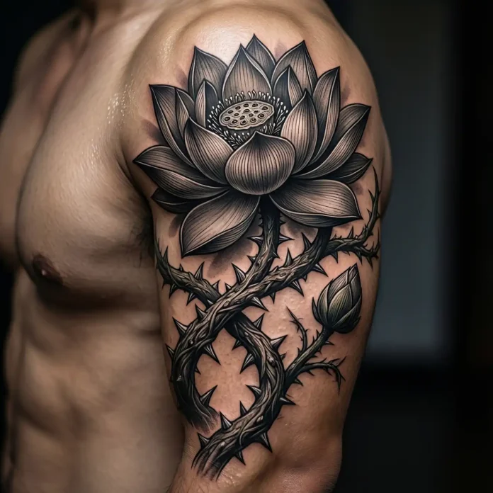 20 Masculine Flower Tattoo Ideas Blending Strength with Floral Detail