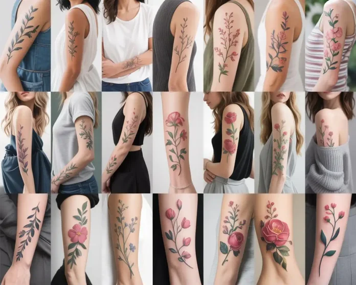 20 Women’s Floral Lower Arm Tattoo Ideas Enhancing Casual Everyday Style