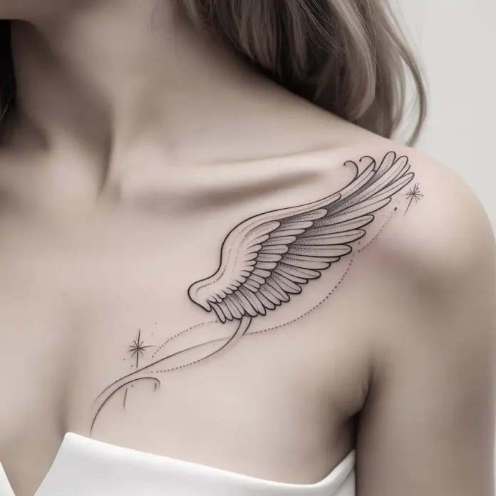 21 Angel Tattoos for Women Expressing Soft Spiritual Elegance