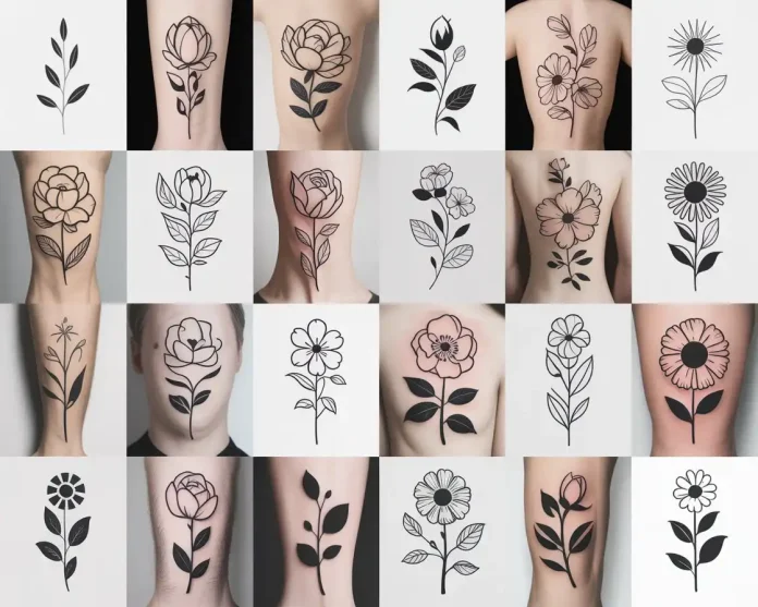 21 Guys Flower Tattoo Designs Shaping Clean Modern Ink Trends