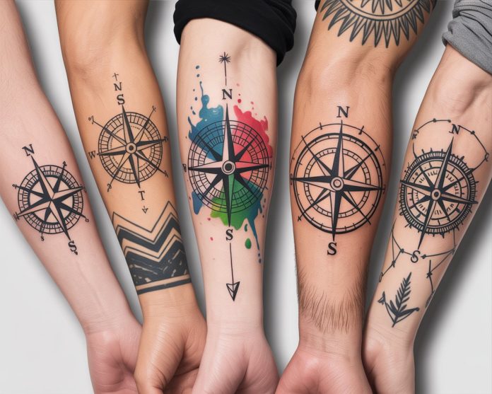 22 Compass Forearm Tattoo Ideas Shaping Bold Modern Ink Styles