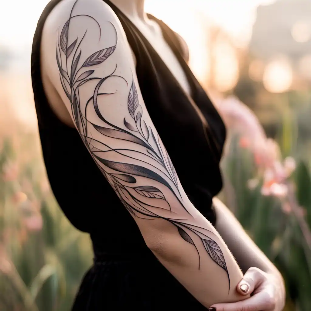 Abstract Line Art Sleeve