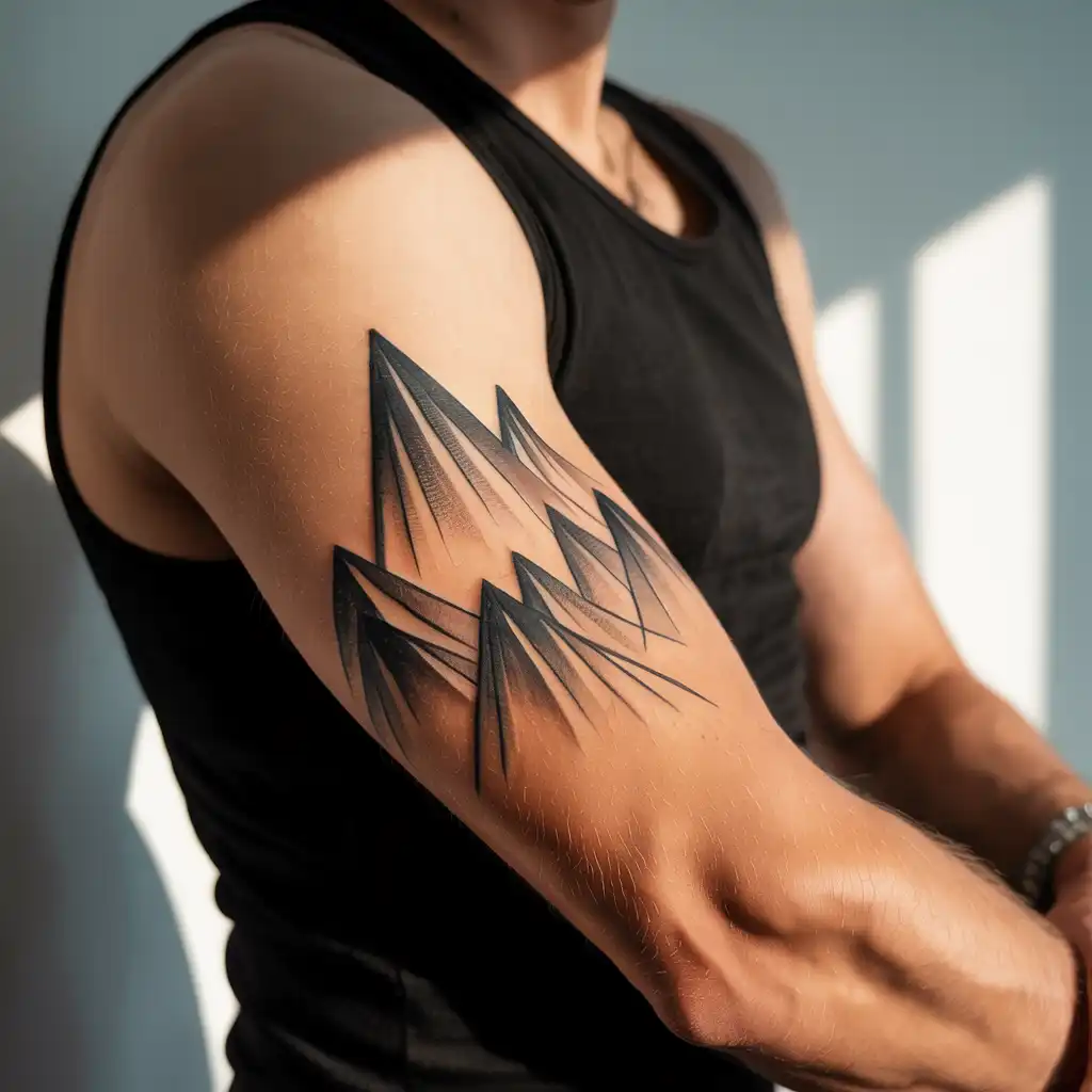 Abstract Mountain Peaks