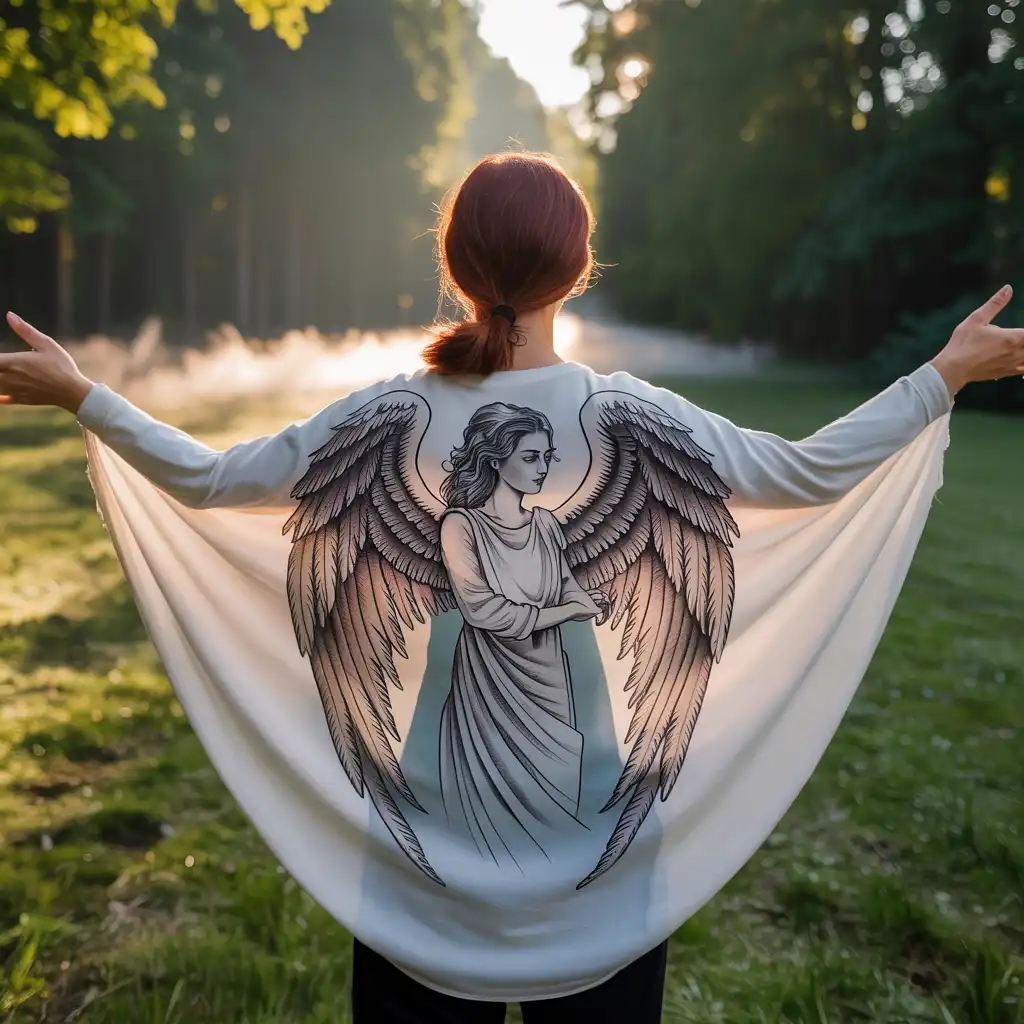 Angel With Open Arms Tattoo Symbolizing Acceptance