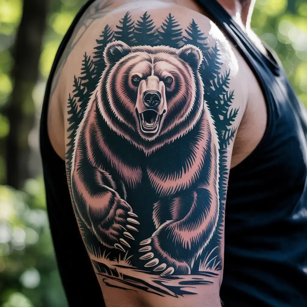 Bear Nature Tattoo