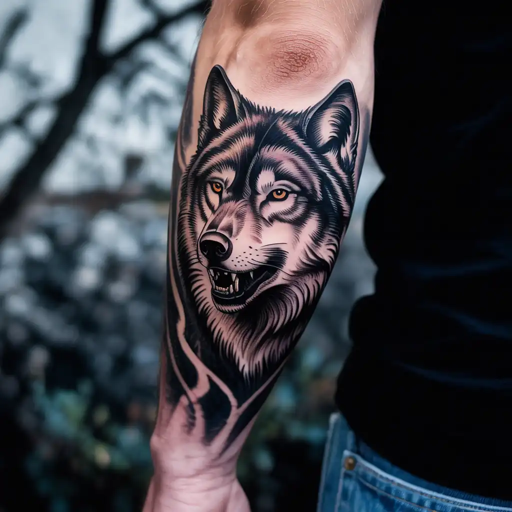 Black Wolf Mystery Tattoo