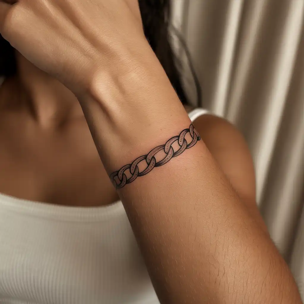 Chain-Style Bracelet Tattoo