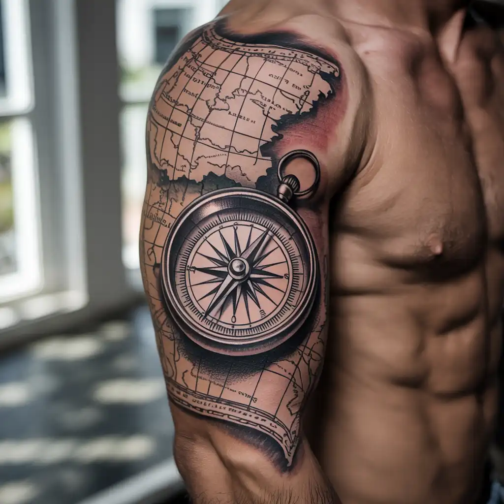 Compass and Map Journey