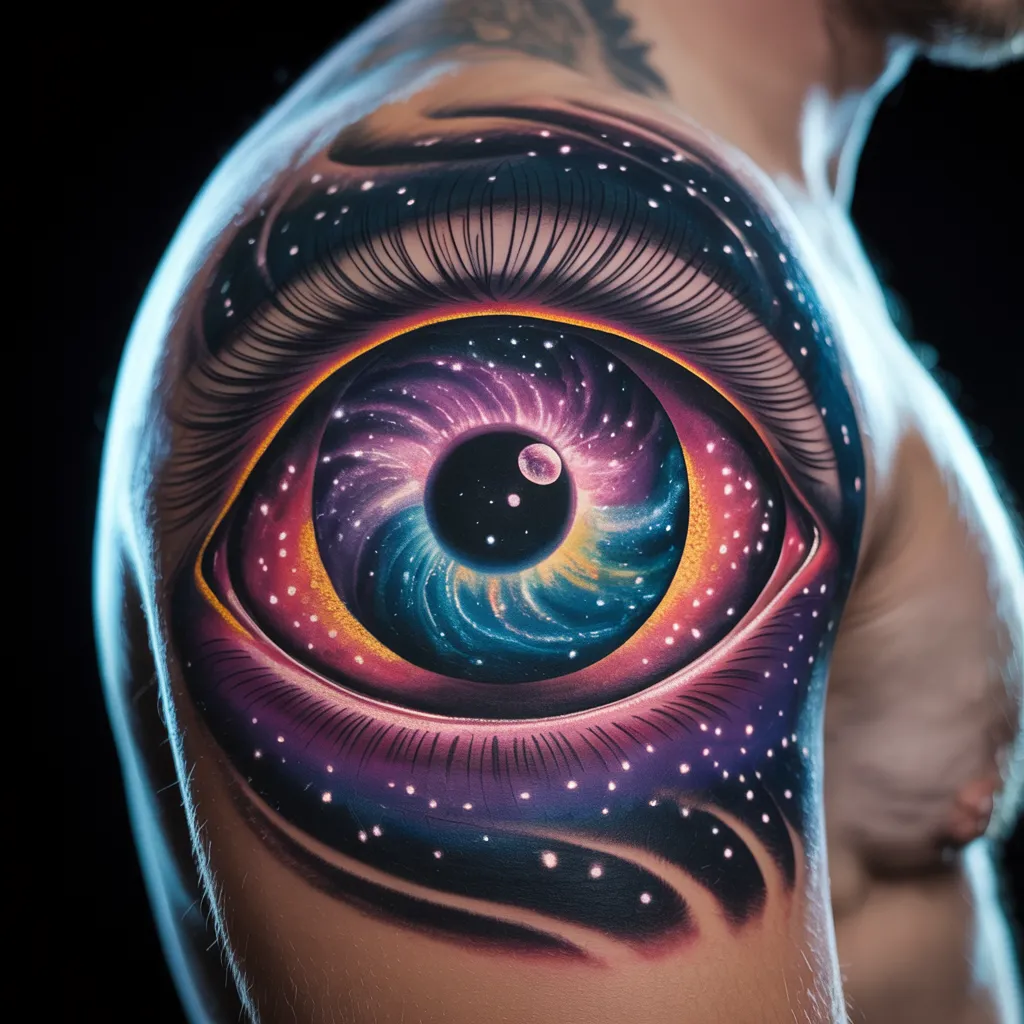 Cosmic Galaxy Eye Tattoo Meaning