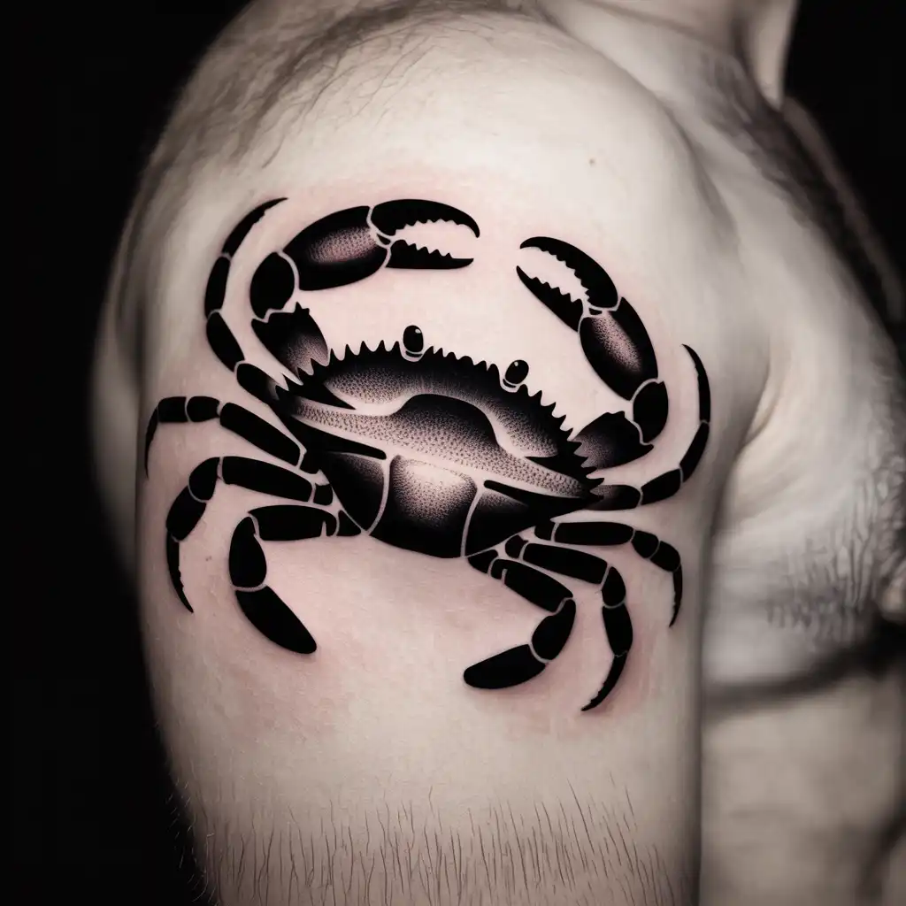 Crab Silhouette Tattoo