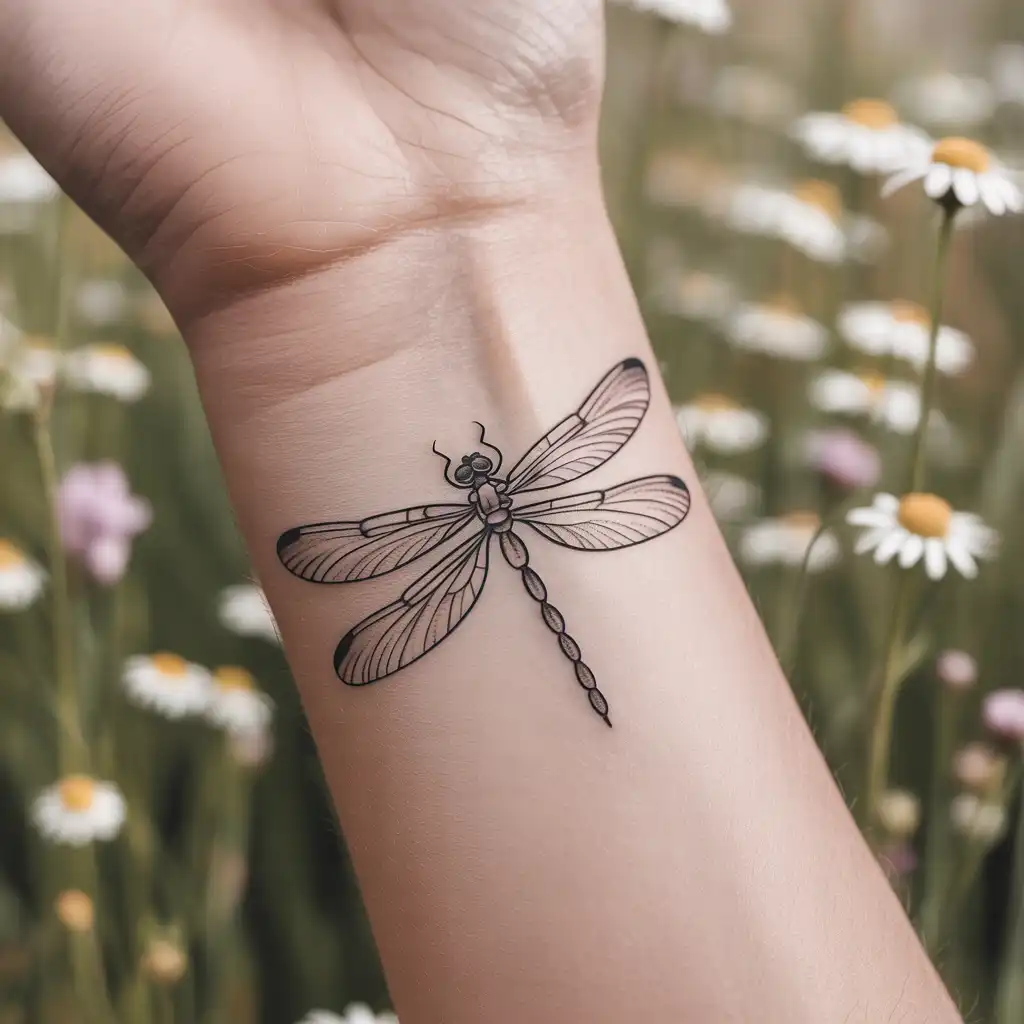 Dragonfly Wrist Tattoo