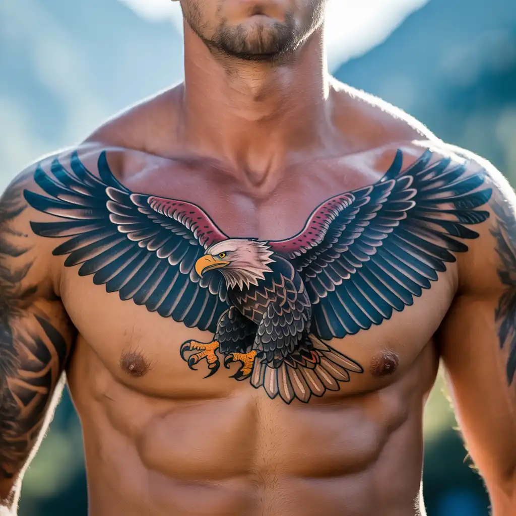 Eagle in Flight Tattoo