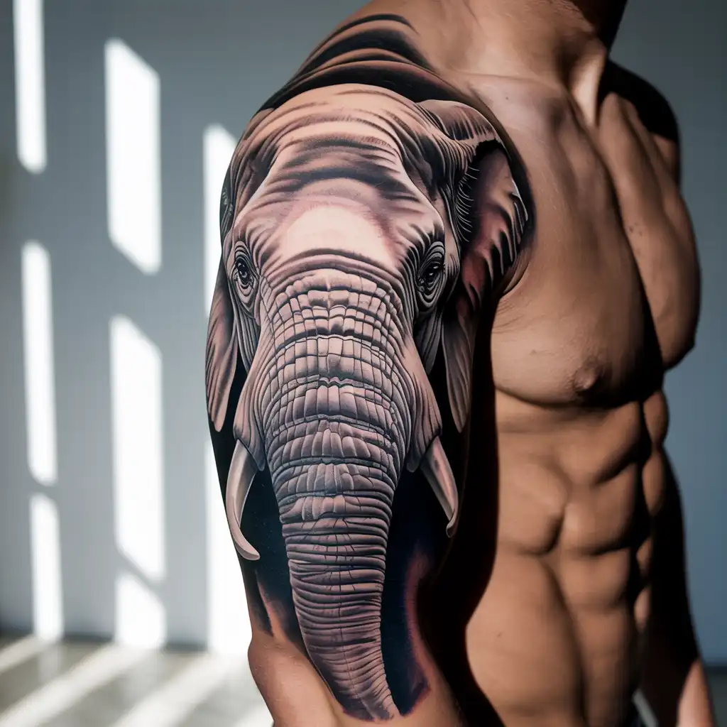 Elephant Head Close-Up Sleeve