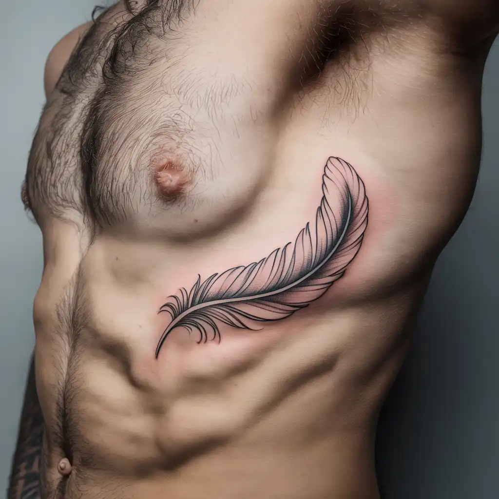 Feather Rib Tattoo