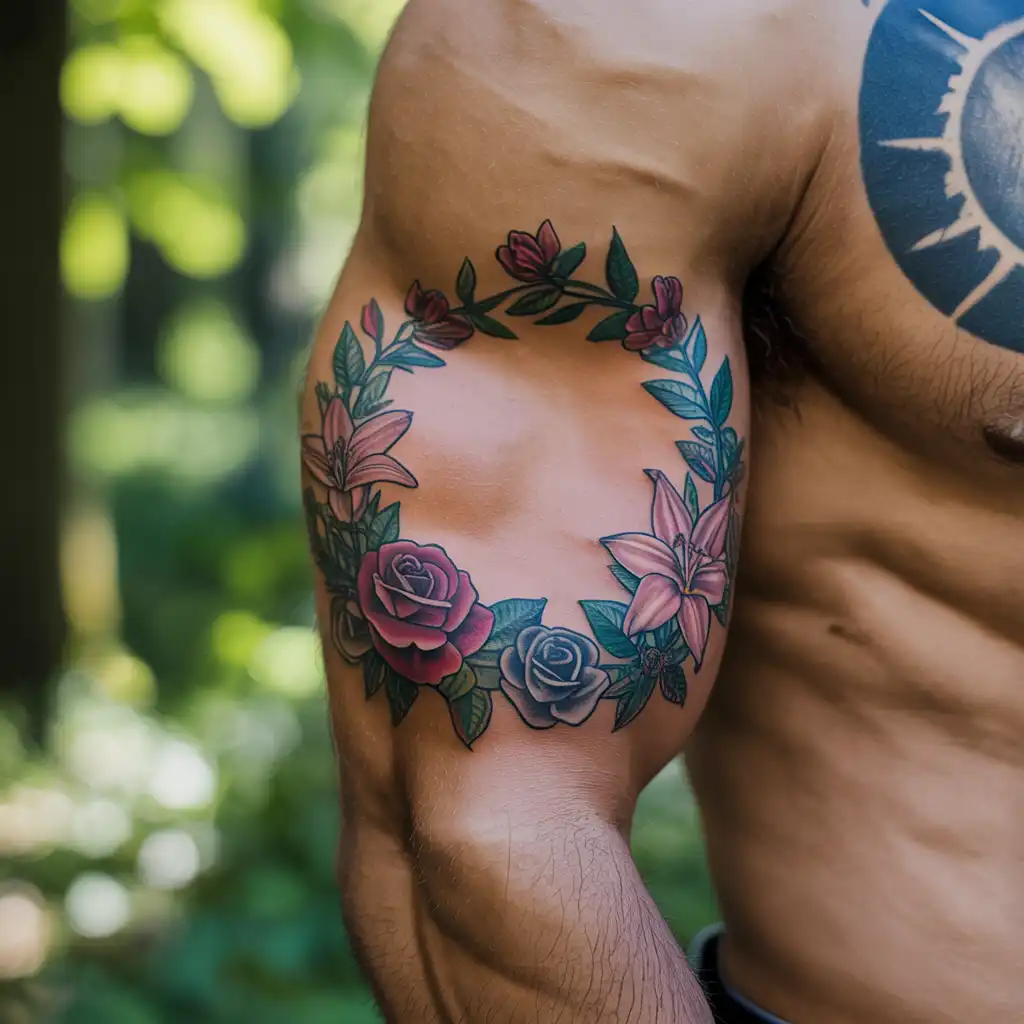 Floral Crown Tattoo