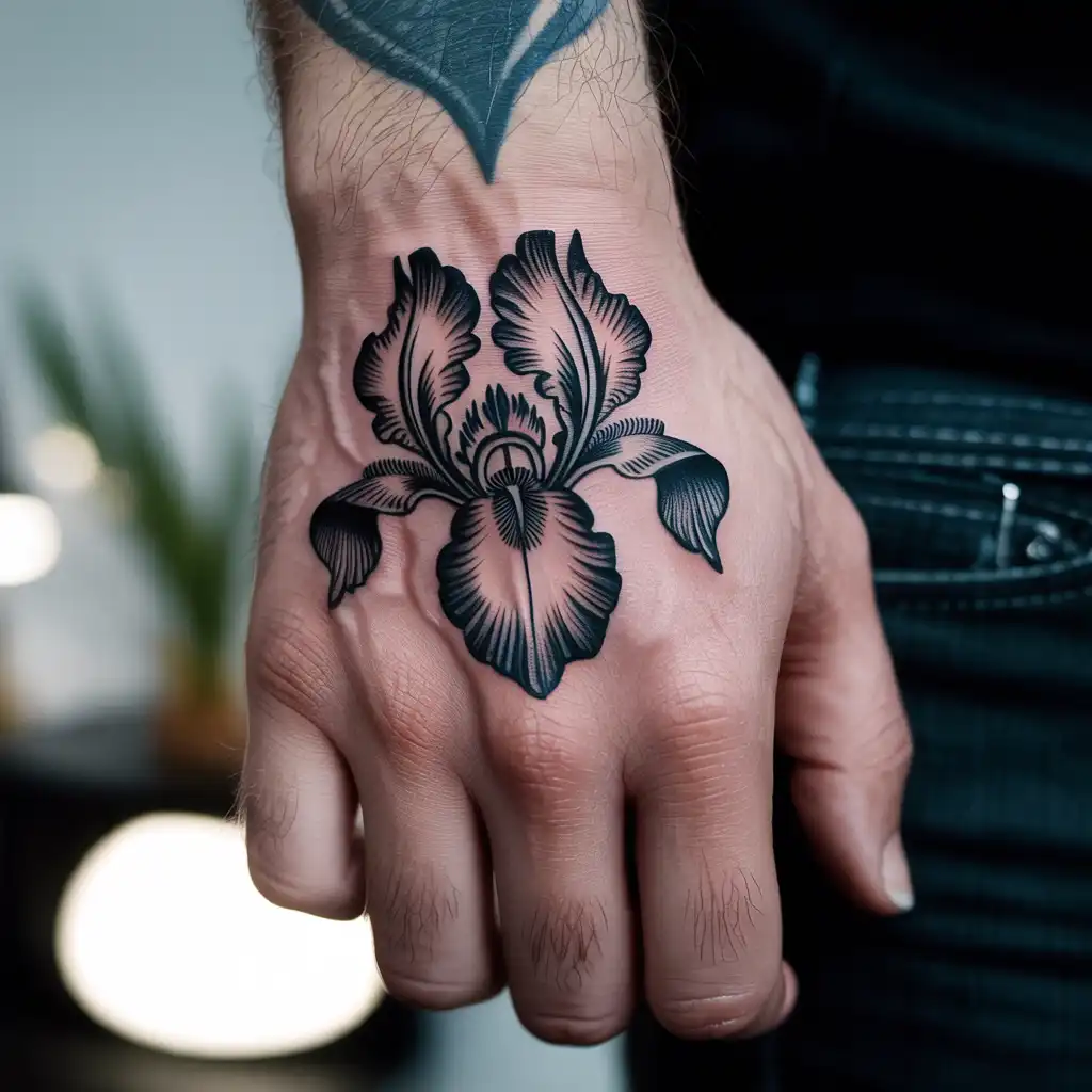 Floral Hand Tattoo