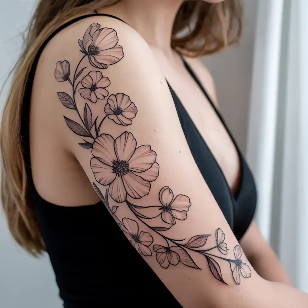 Floral Linework Elegance