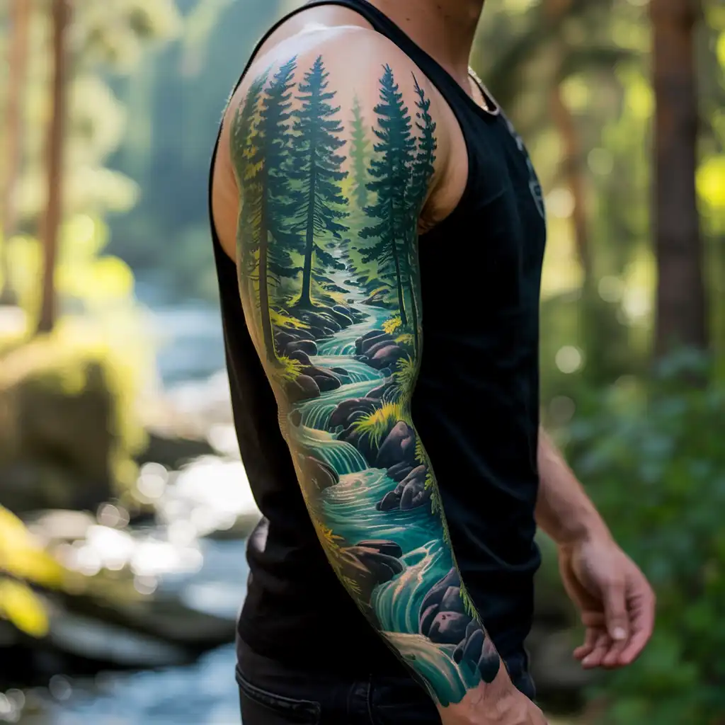 Forest and River Scene