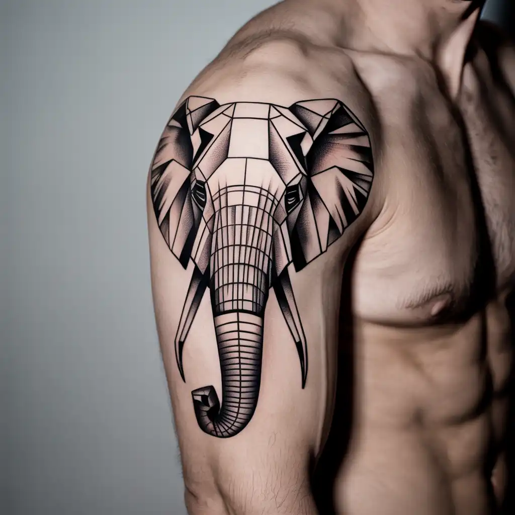Geometric Elephant Sleeve