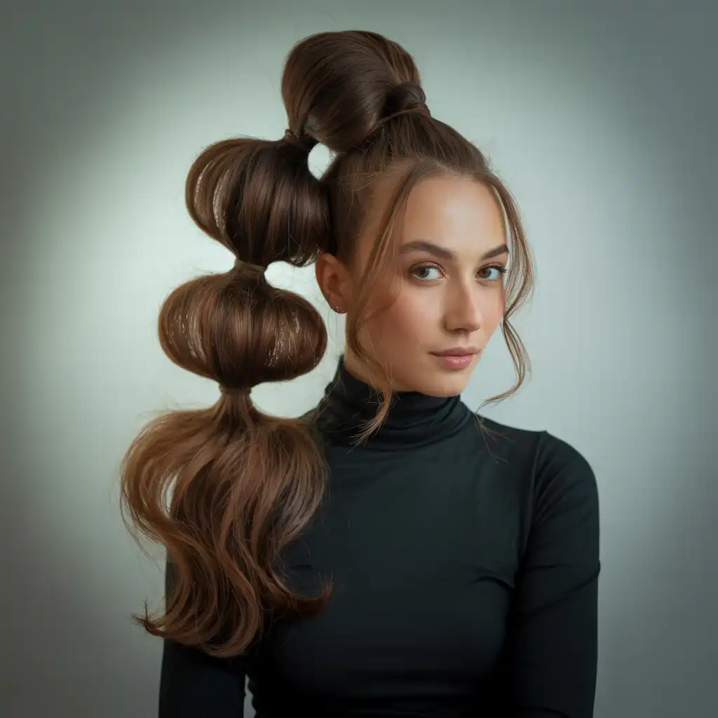 Half Up Bubble Style