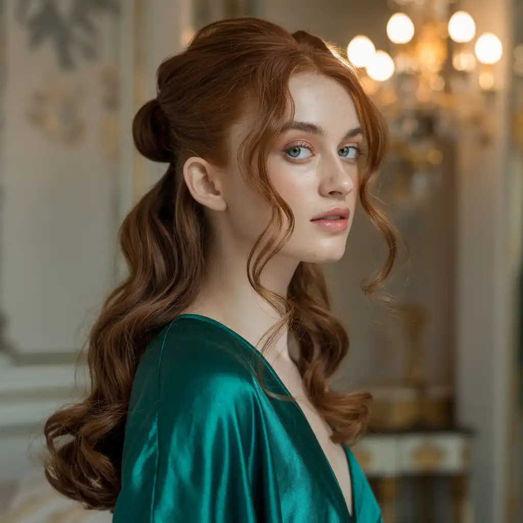 Half Up Elegant Waves