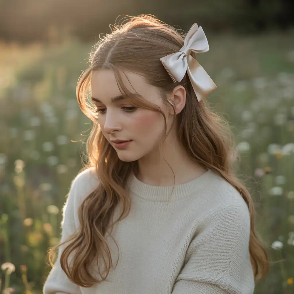 Half Up with Hair Bow