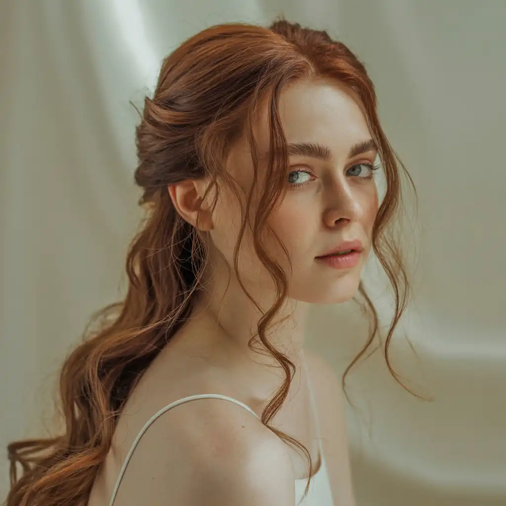 Half Up with Loose Waves