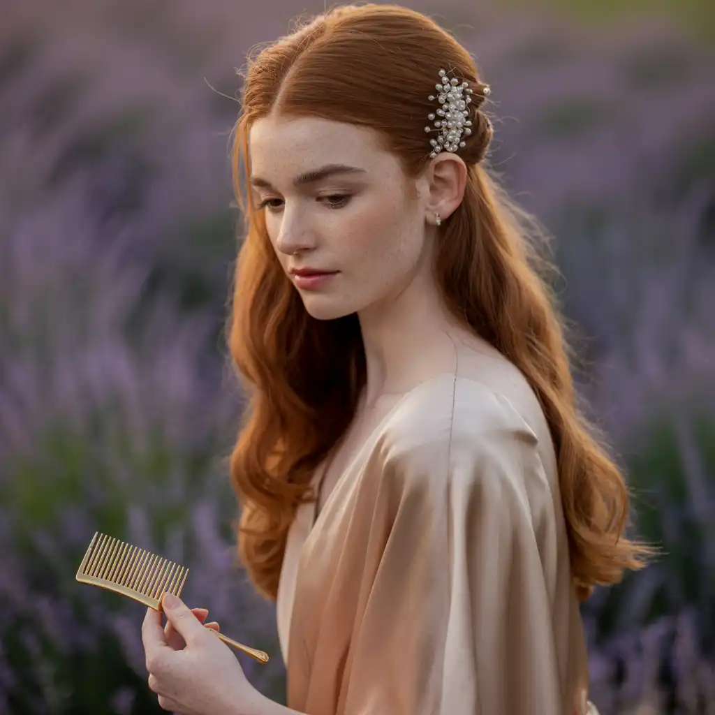 Half Up with Pearl Pins