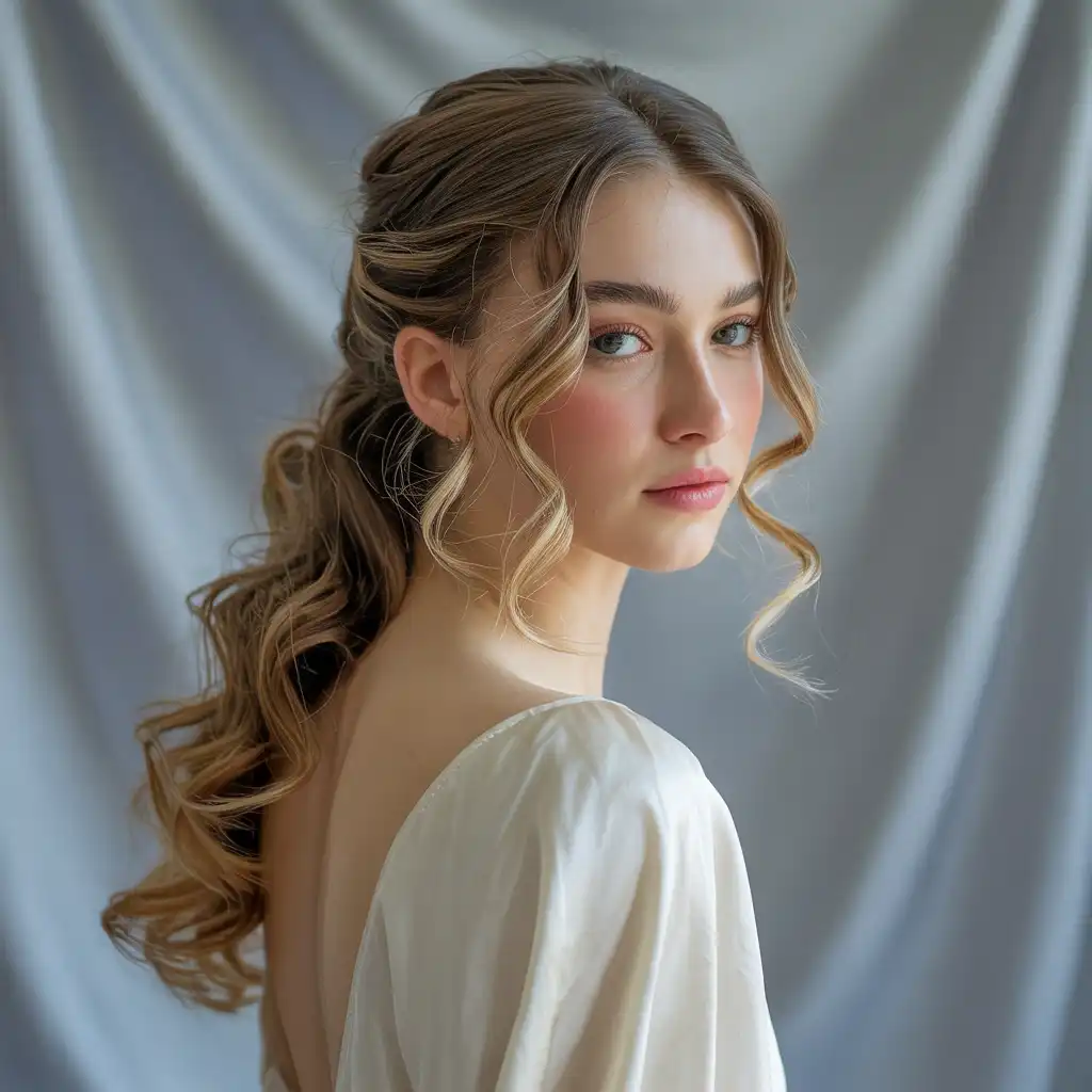 Half Up with Soft Curls