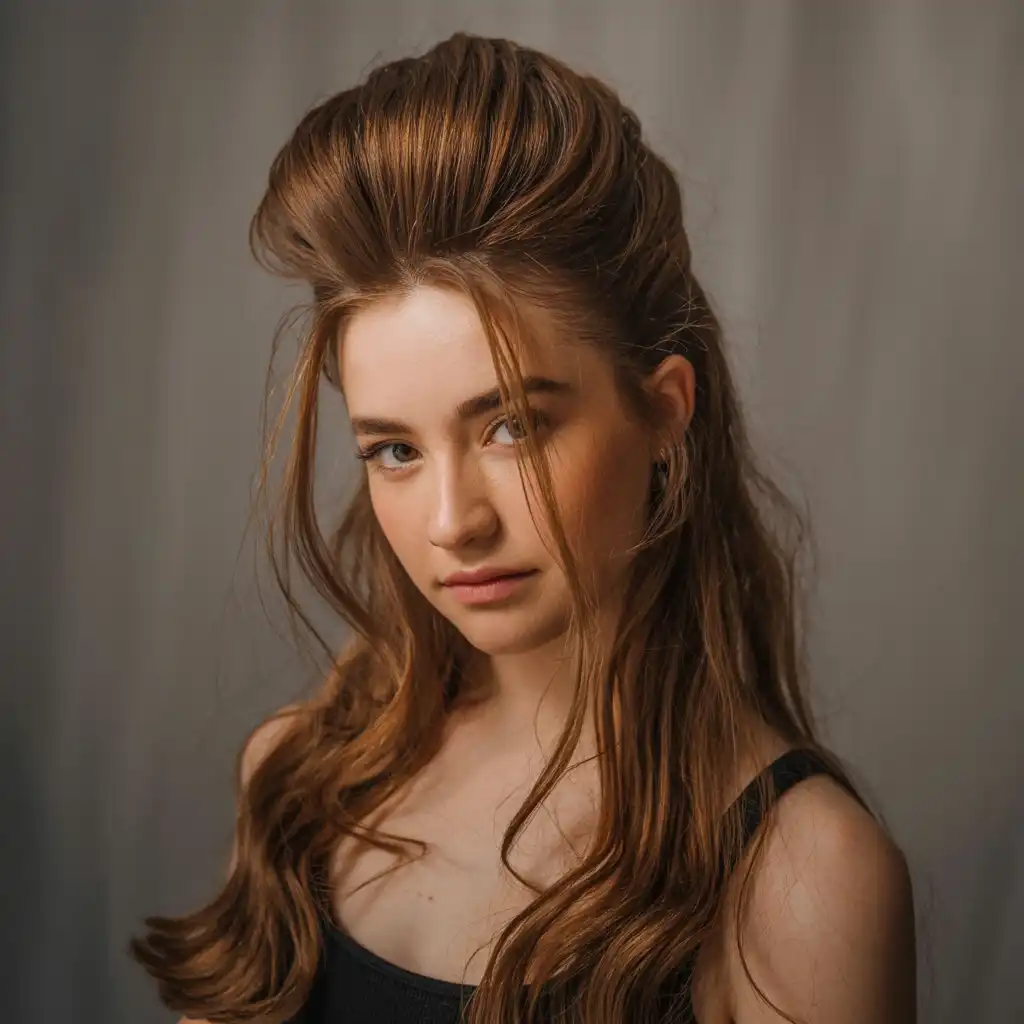 Half Up with Volume Crown