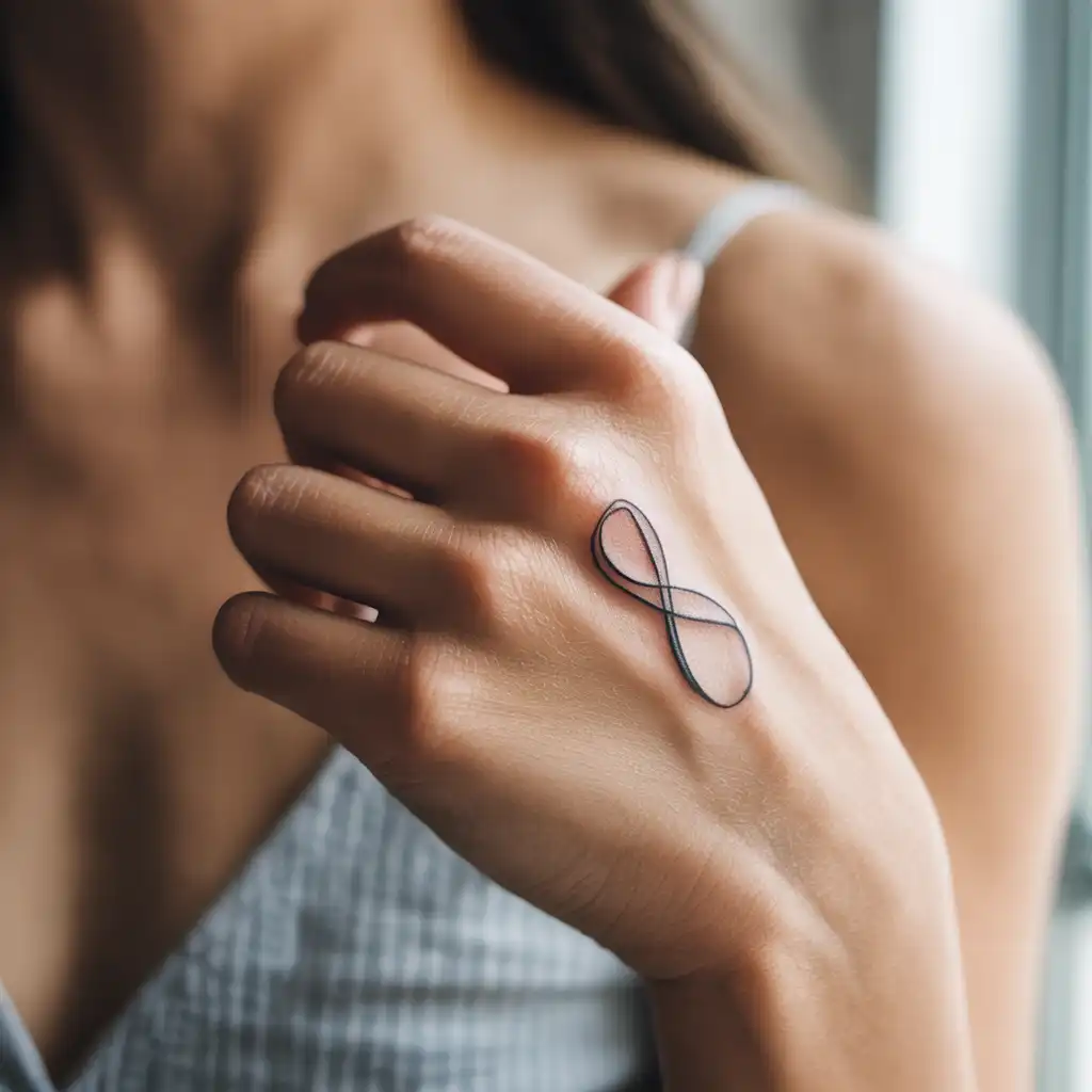 Infinity Symbol Finger Tattoo