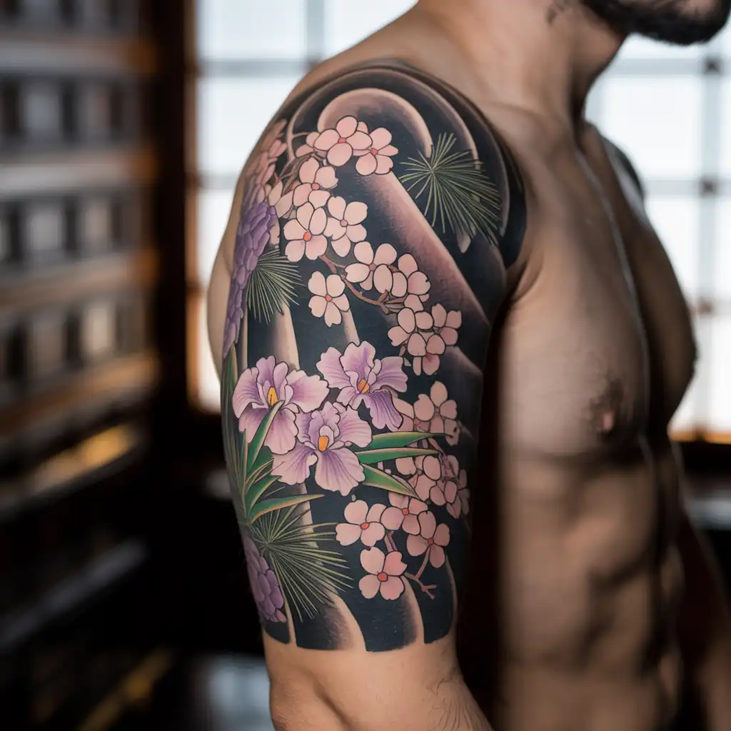 Japanese Floral Tattoo