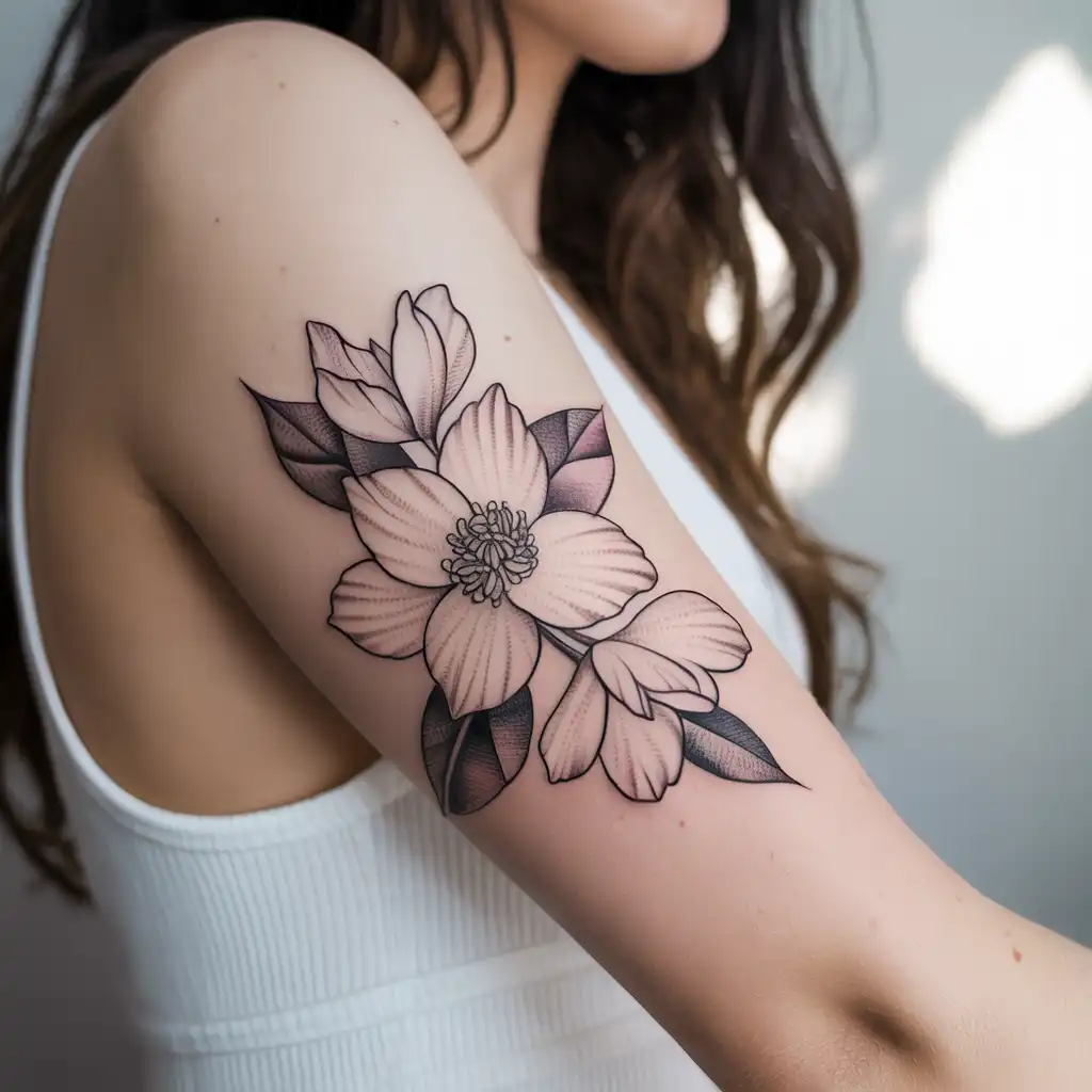 Jasmine Flower Lower Arm Tattoo
