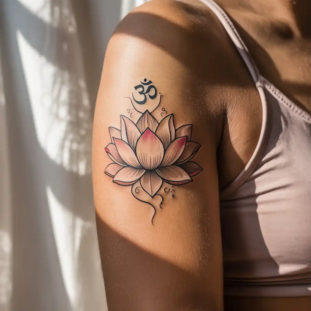 Lotus Flower With Om Symbol