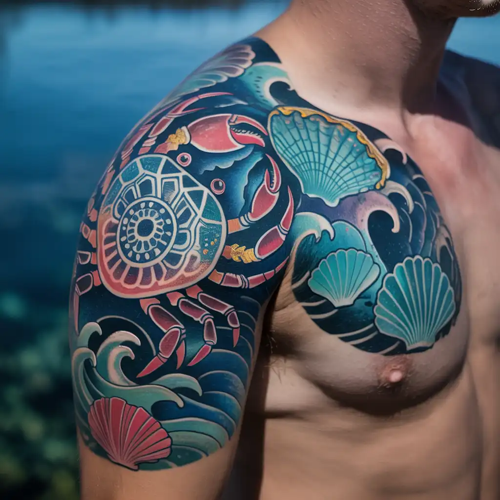 Mandala Crab Tattoo