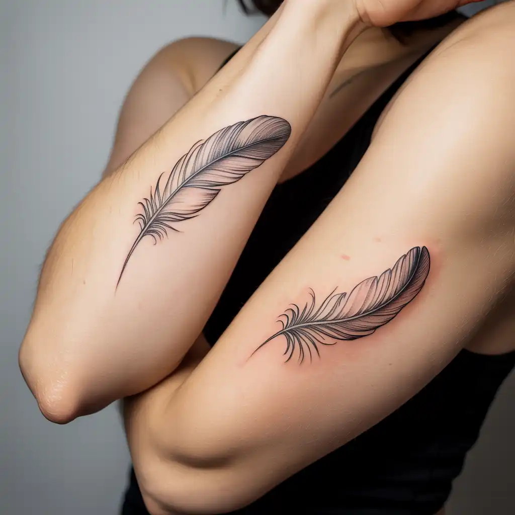 Matching Handwritten Symbol Tattoos