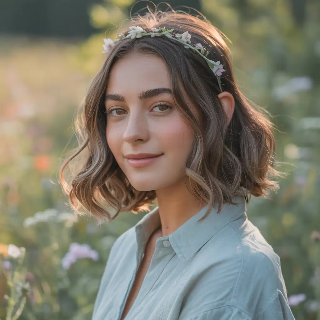 Medium-Length Hair with Headband
