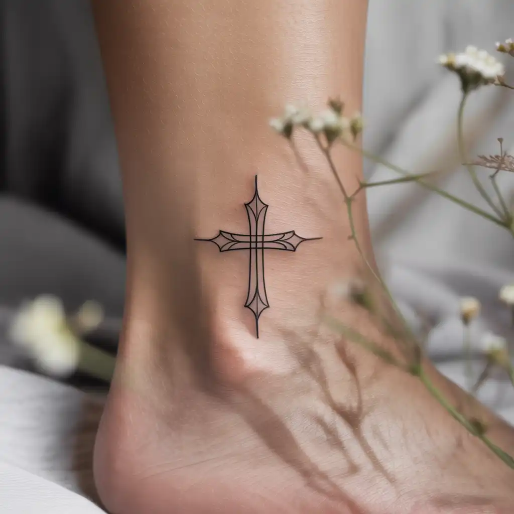 Micro Cross Tattoo