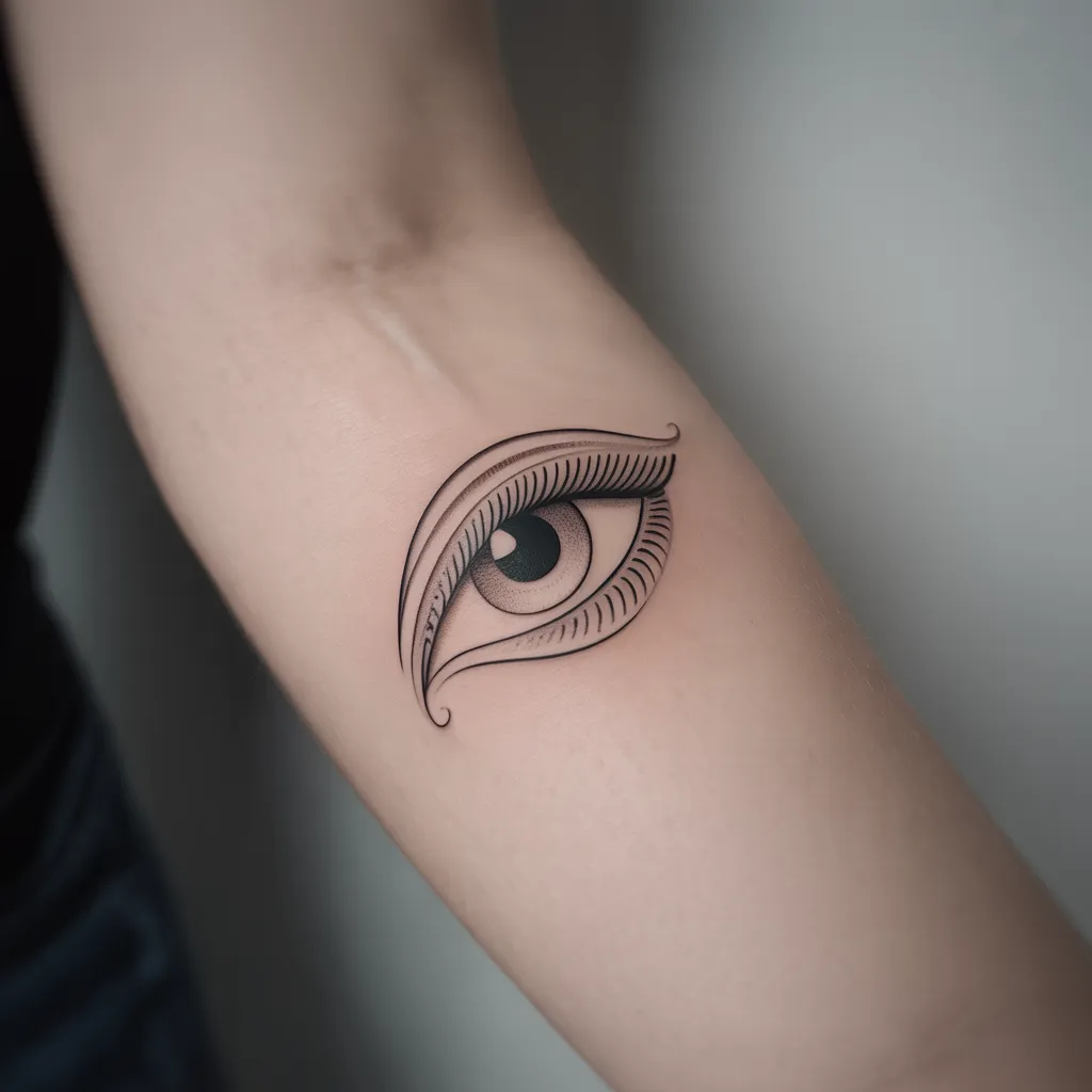 Minimalist Line Art Eye Tattoo Meaning