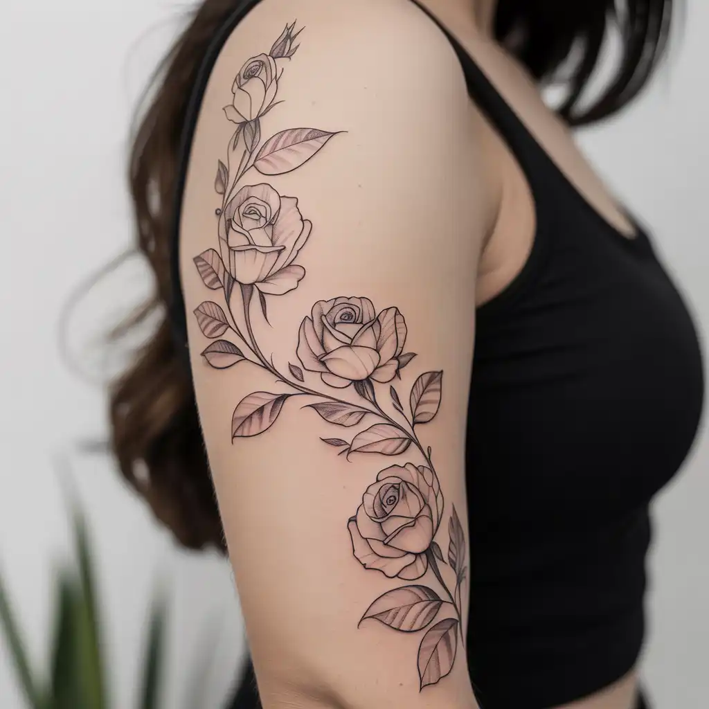 Minimalist Rose Composition