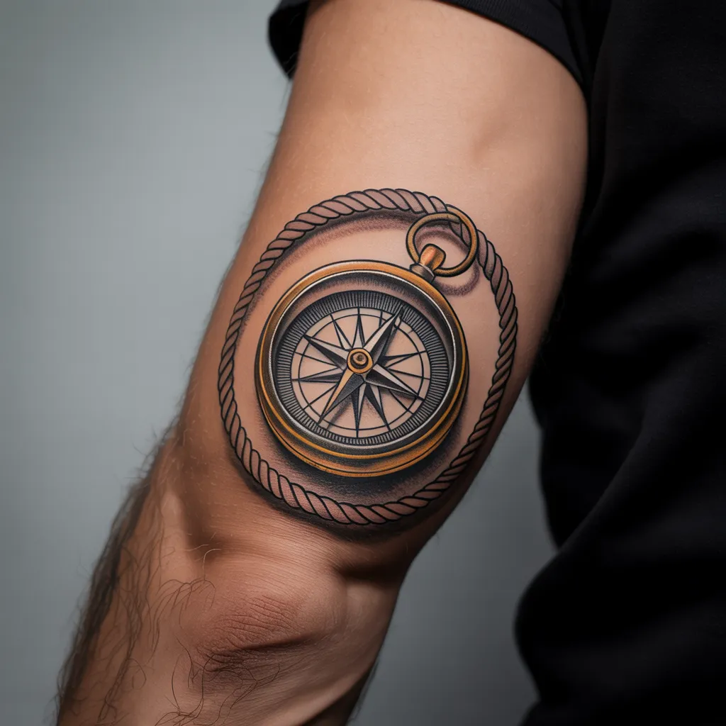 Nautical Compass with Rope