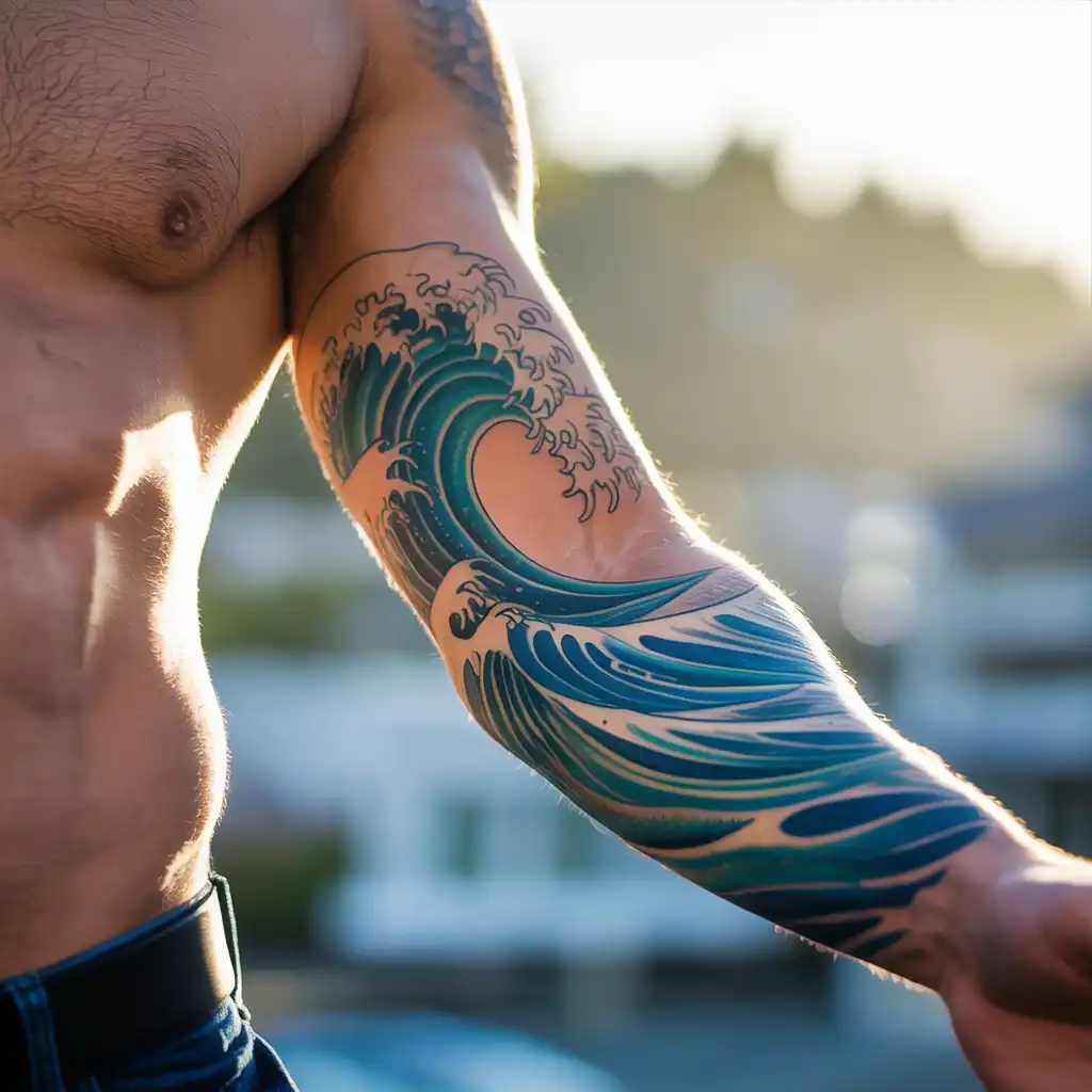 Ocean Wave Tattoo