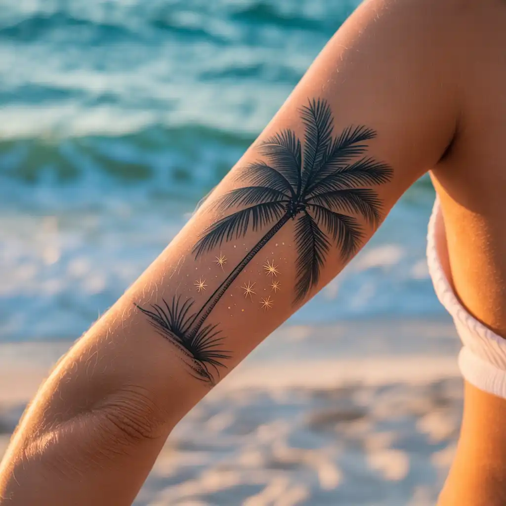 Palm Tree With Star Details