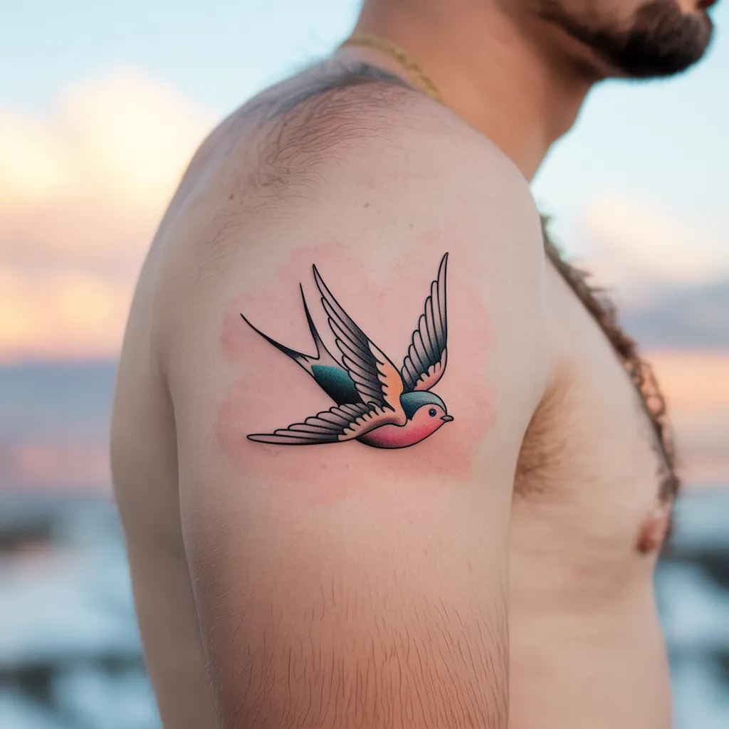 Peace and Calm Energy with Swallow Design