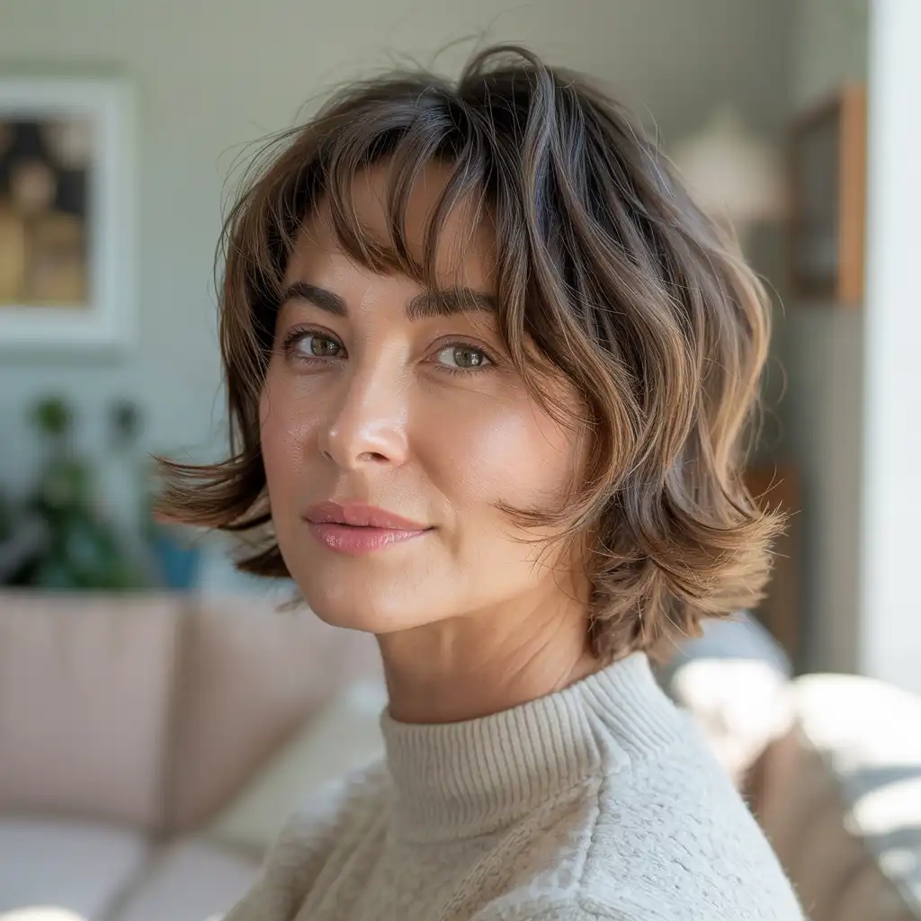 Short Shag with Side Bangs