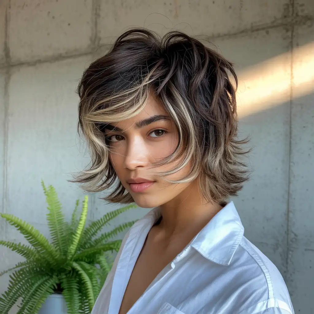 Shoulder-Length Wolf Cut