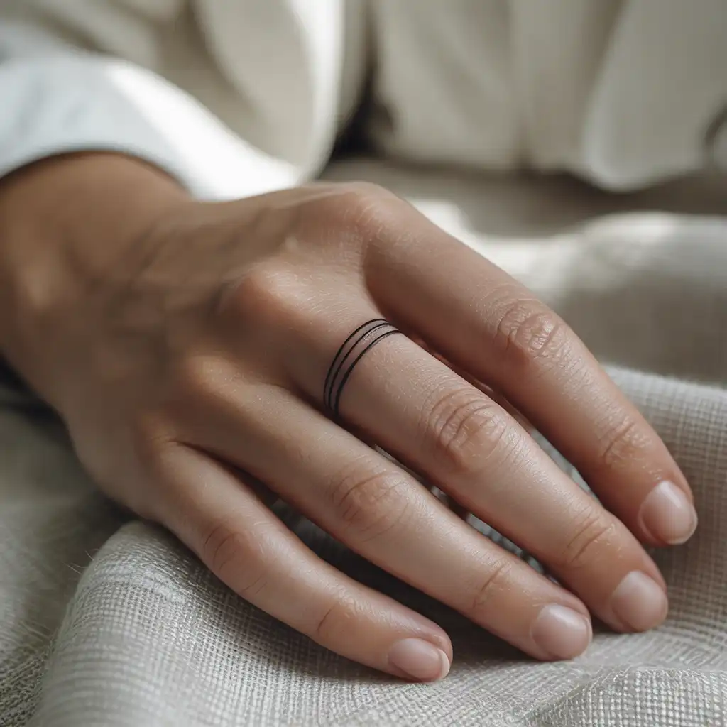 Simple Ring-Style Finger Tattoo